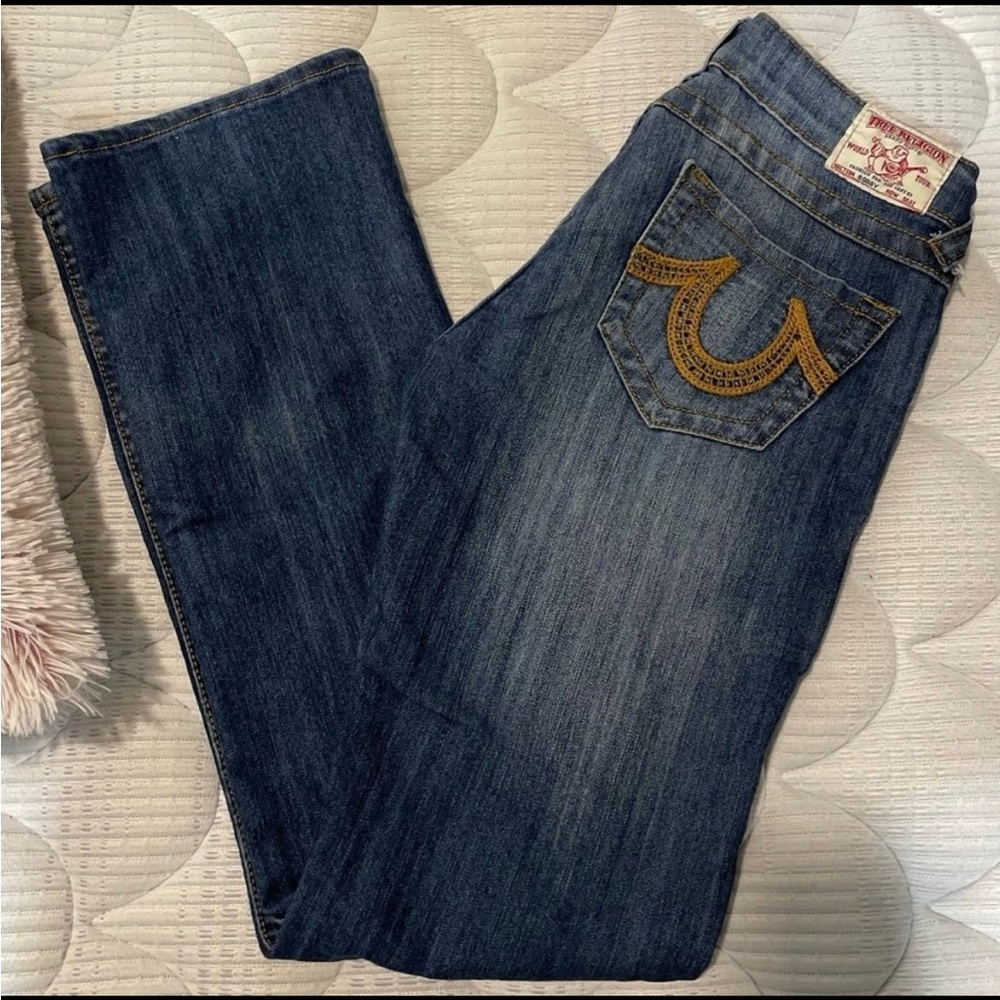 True Religion Women's Bootcut Low Rise Jeans